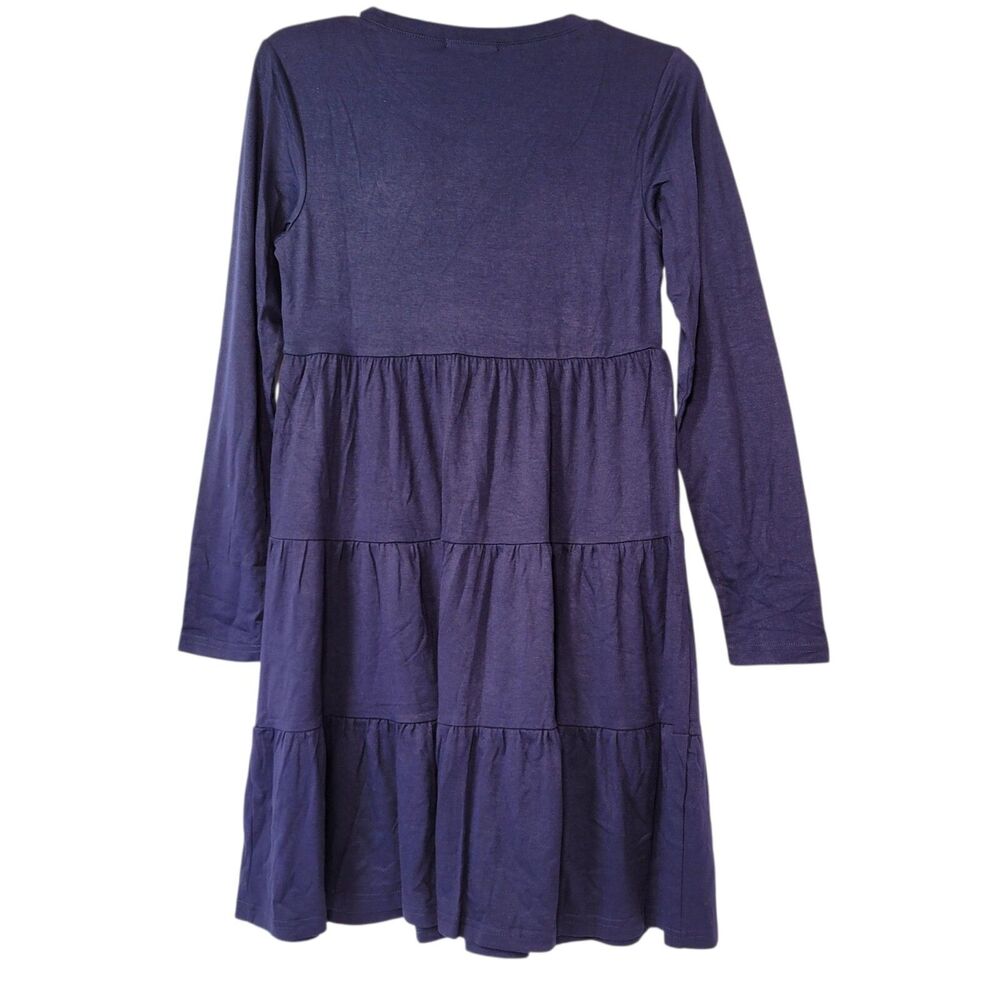 Women's Blue Fall Dress Long Sleeve Flowy Loose Fit Tiered Dress Size Small - Picture 3 of 9